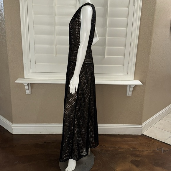 White House Black Market Eyelet Maxi Dress with Slit - Picture 5 of 11